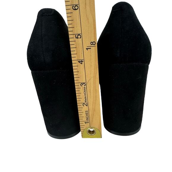 NINE WEST YUNIP 3 LEATHER ALMOND TOE BLOCK HEELS‎ IN BLACK NWOB WOMEN'S SIZE 7M - Picture 13 of 15